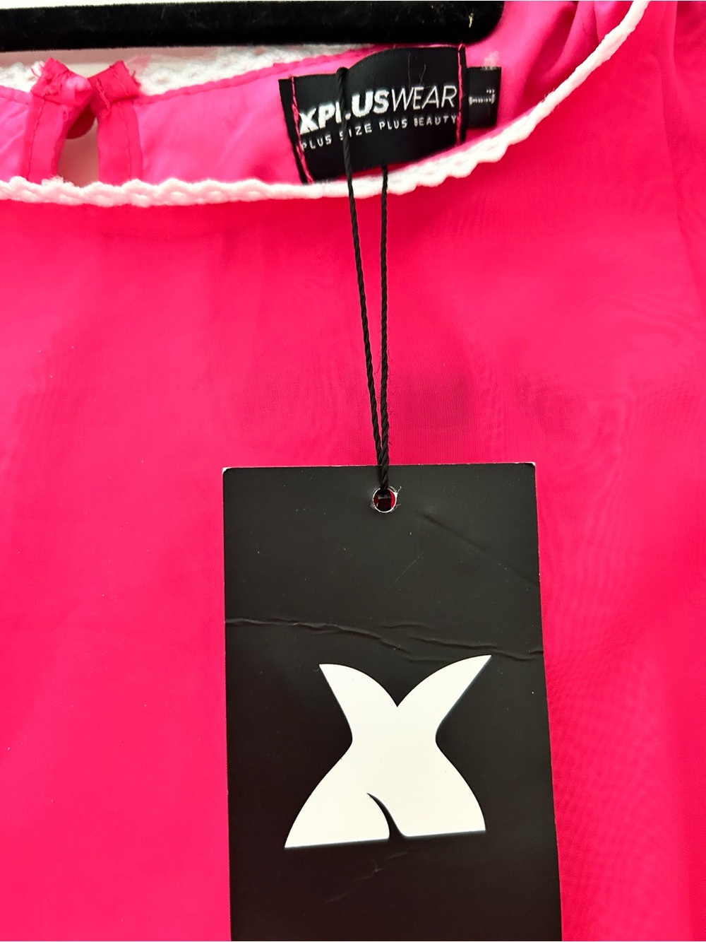 Xpluswear Hot Pink Ruffled Tulle mini dress - Picture 9 of 11
